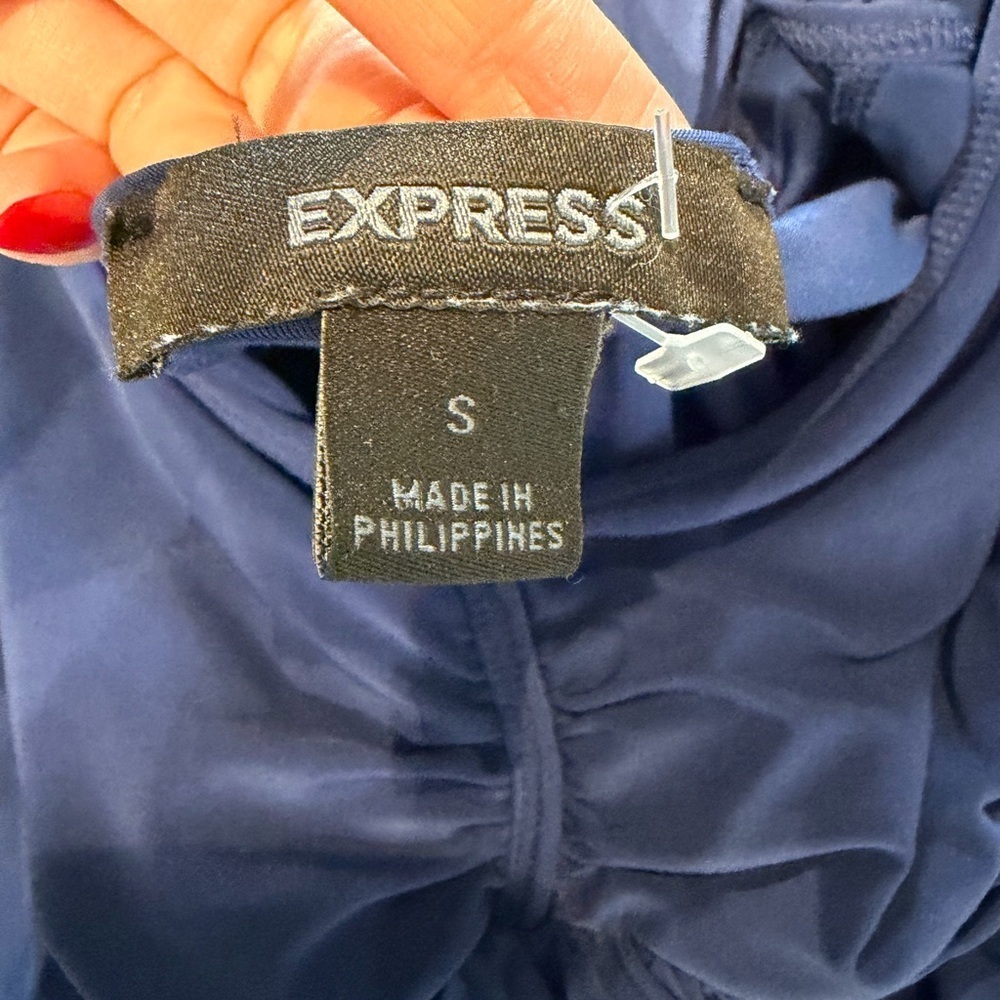 Express Navy Blue Top - Picture 3 of 4